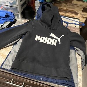 PUMA Kids Black and White Hoodie